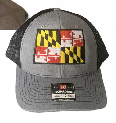 Maryland flag trucker hat