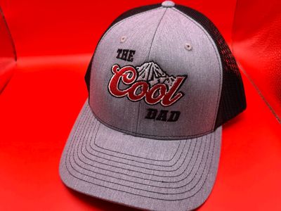 THE Cool DAD Heather Gray Trucker Hat – Richardson 112 | Black Mesh Snapback