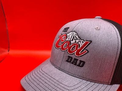 THE Cool DAD Heather Gray Trucker Hat – Richardson 112 | Black Mesh Snapback