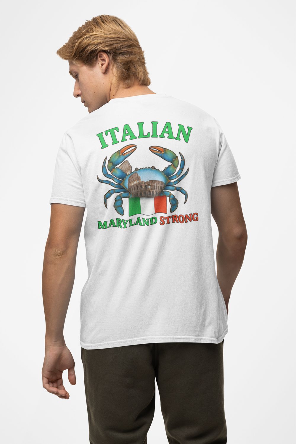 Italian • Maryland Strong Crab Tee (Back Graphic)