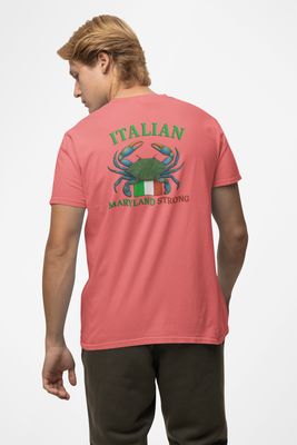 Maryland Blue Crab Italian Flag Shirt