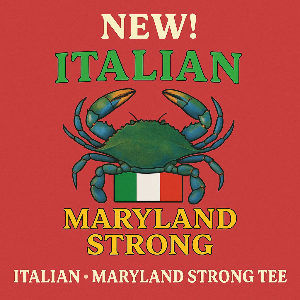 Maryland Blue Crab Italian Flag Shirt