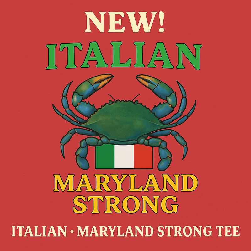 Maryland Blue Crab Italian Flag Shirt