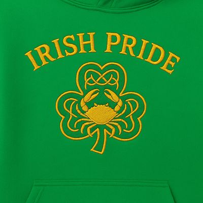 Irish Pride Shamrock Crab Hoodie