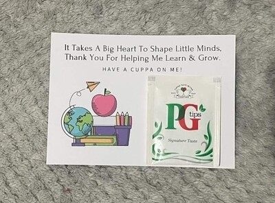 Teacher teabag cards