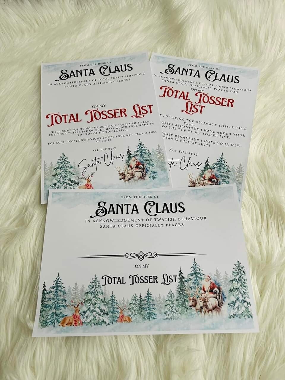 novelty adult santa lists