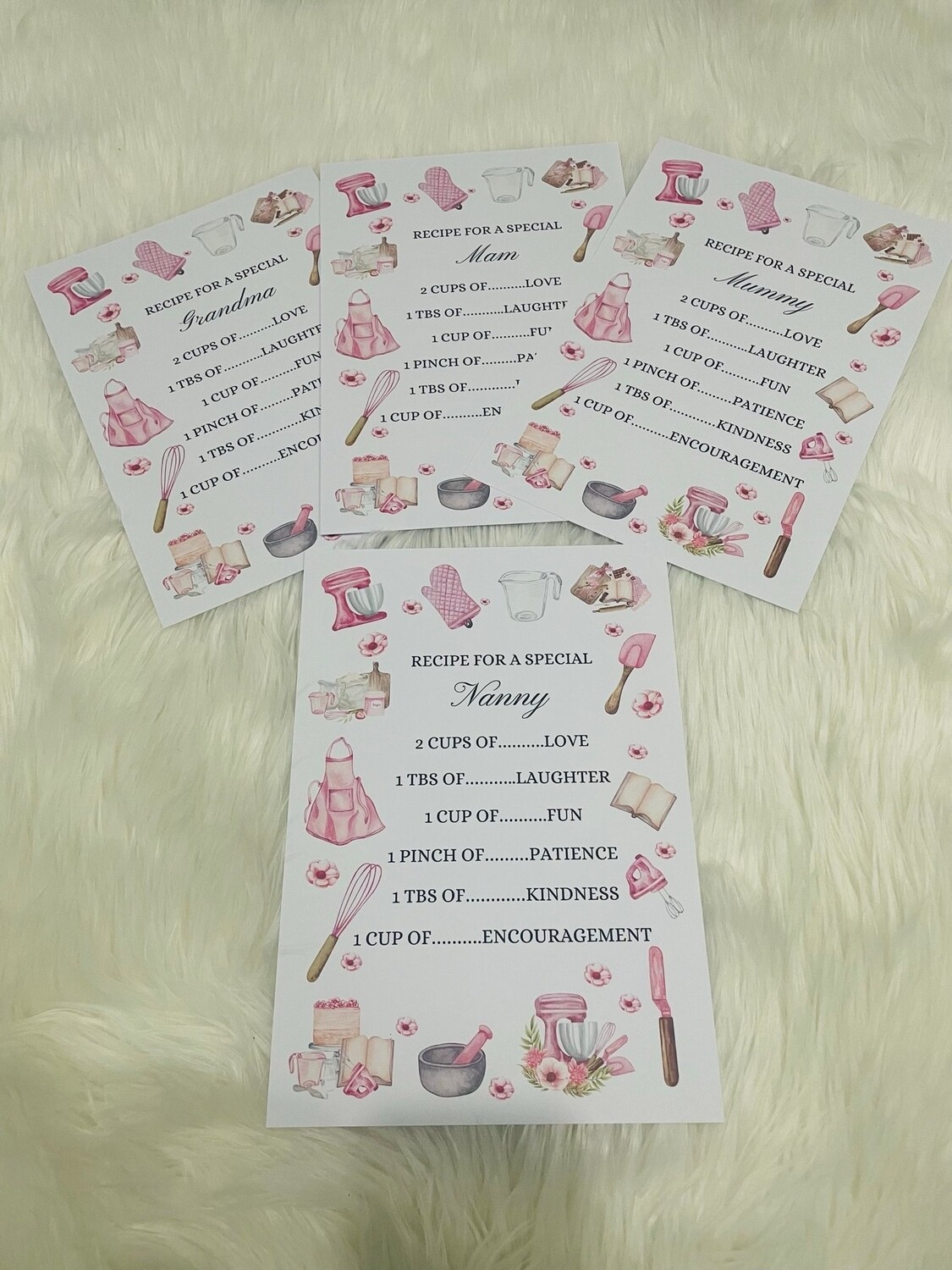 Recipe for loved one prints