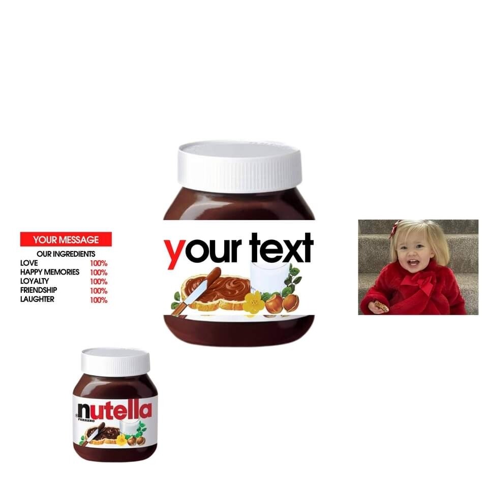 Nutella labels personalised