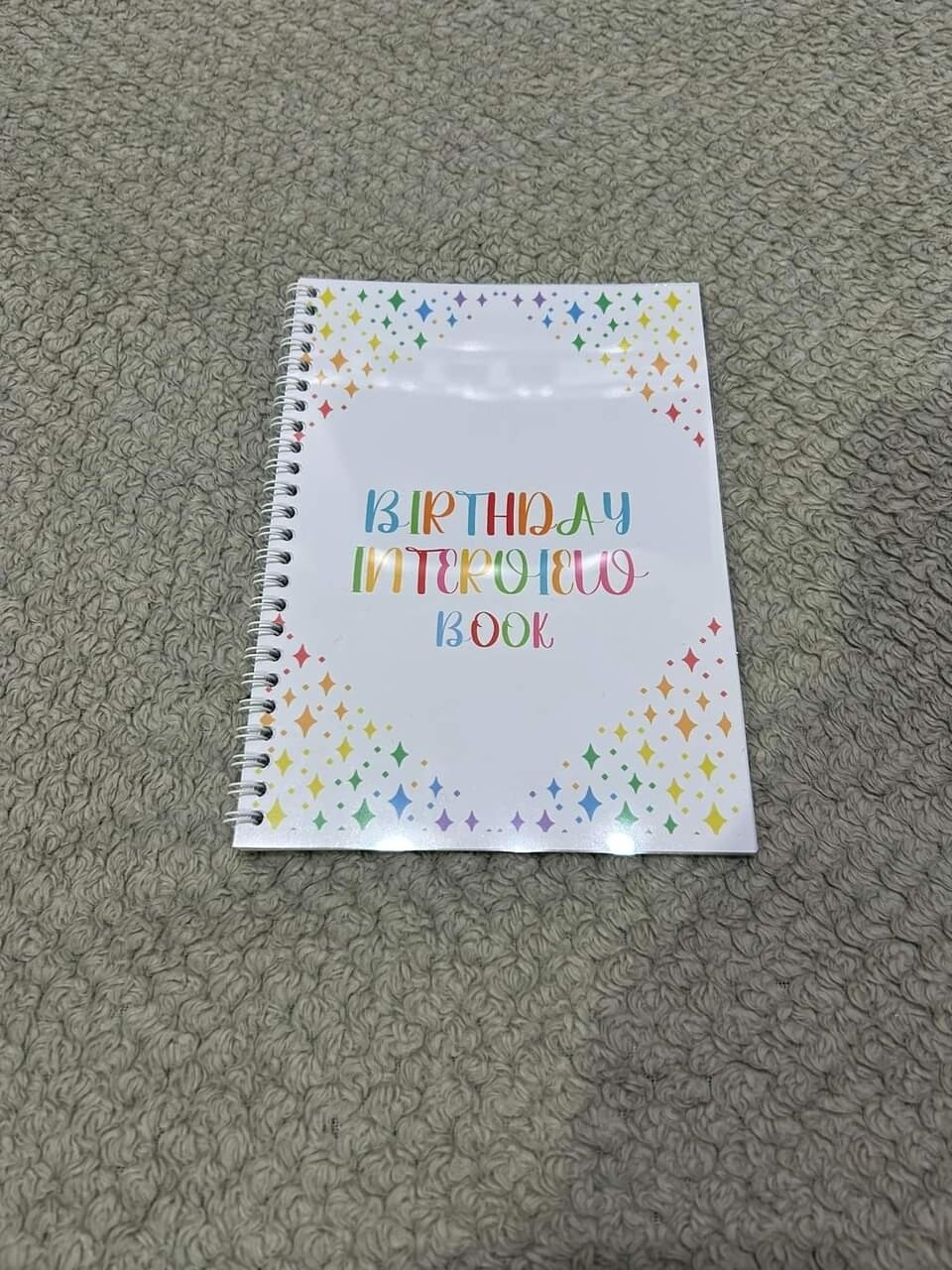 Birthday interview book