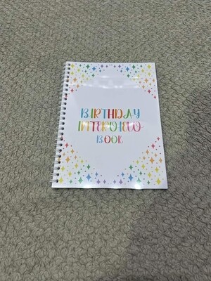 Birthday interview book
