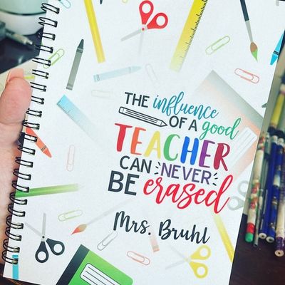 Teacher mug and notebook set personalised