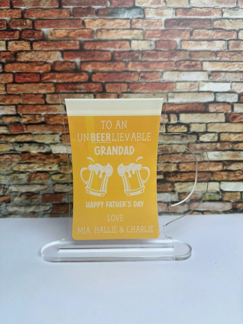 Personalised Beer Stein To An Unbeerliebable With Stand
