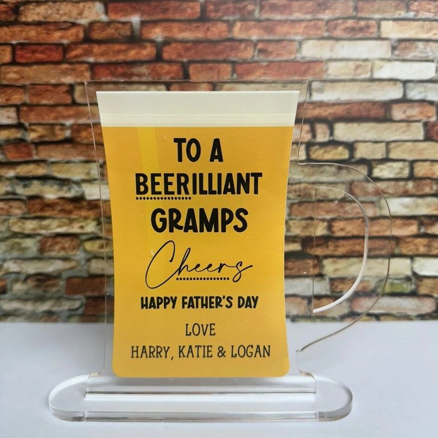 Personalised Beer Stein To A Beerilliant With Stand
