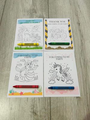 Thank you for coming to my party colour cards