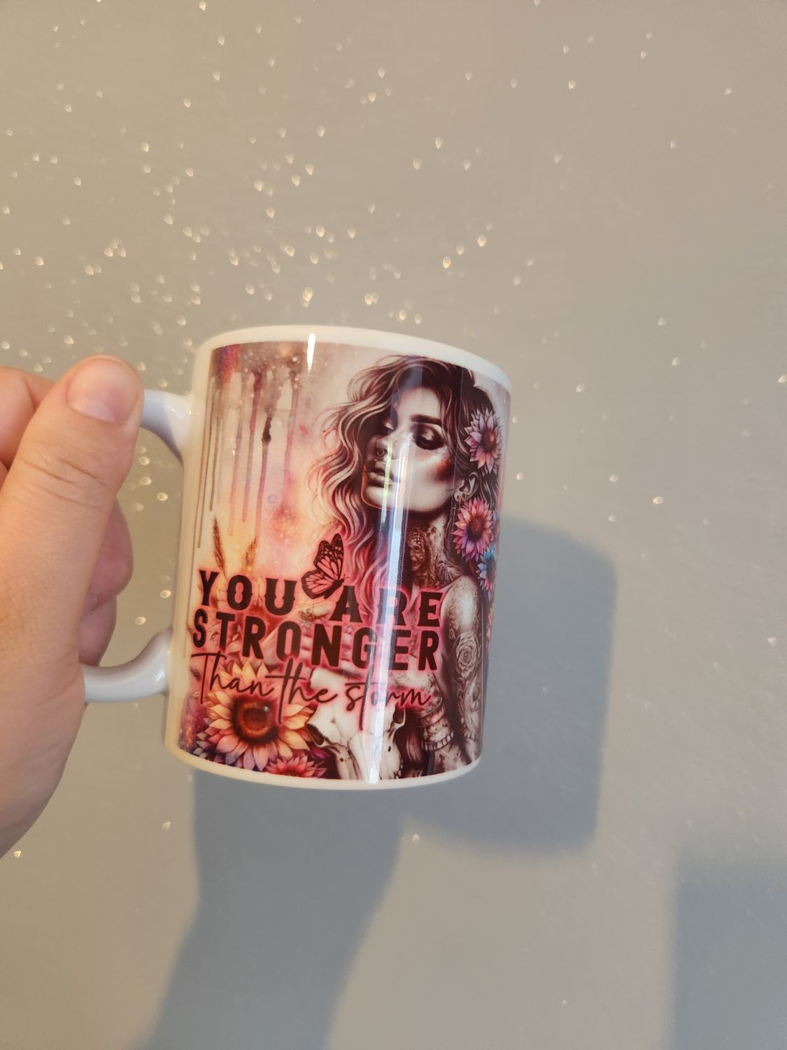 Stronger than you think storm mug