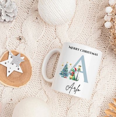 Dino letter mug