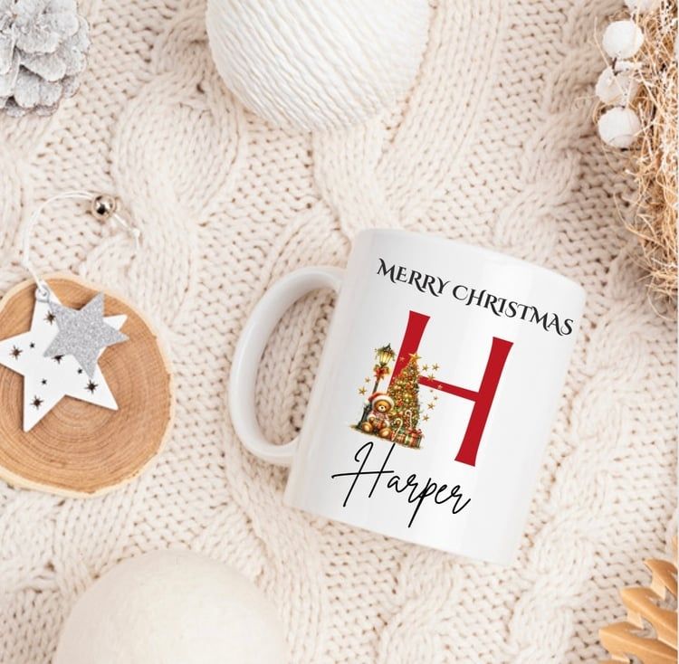 Red letter mug