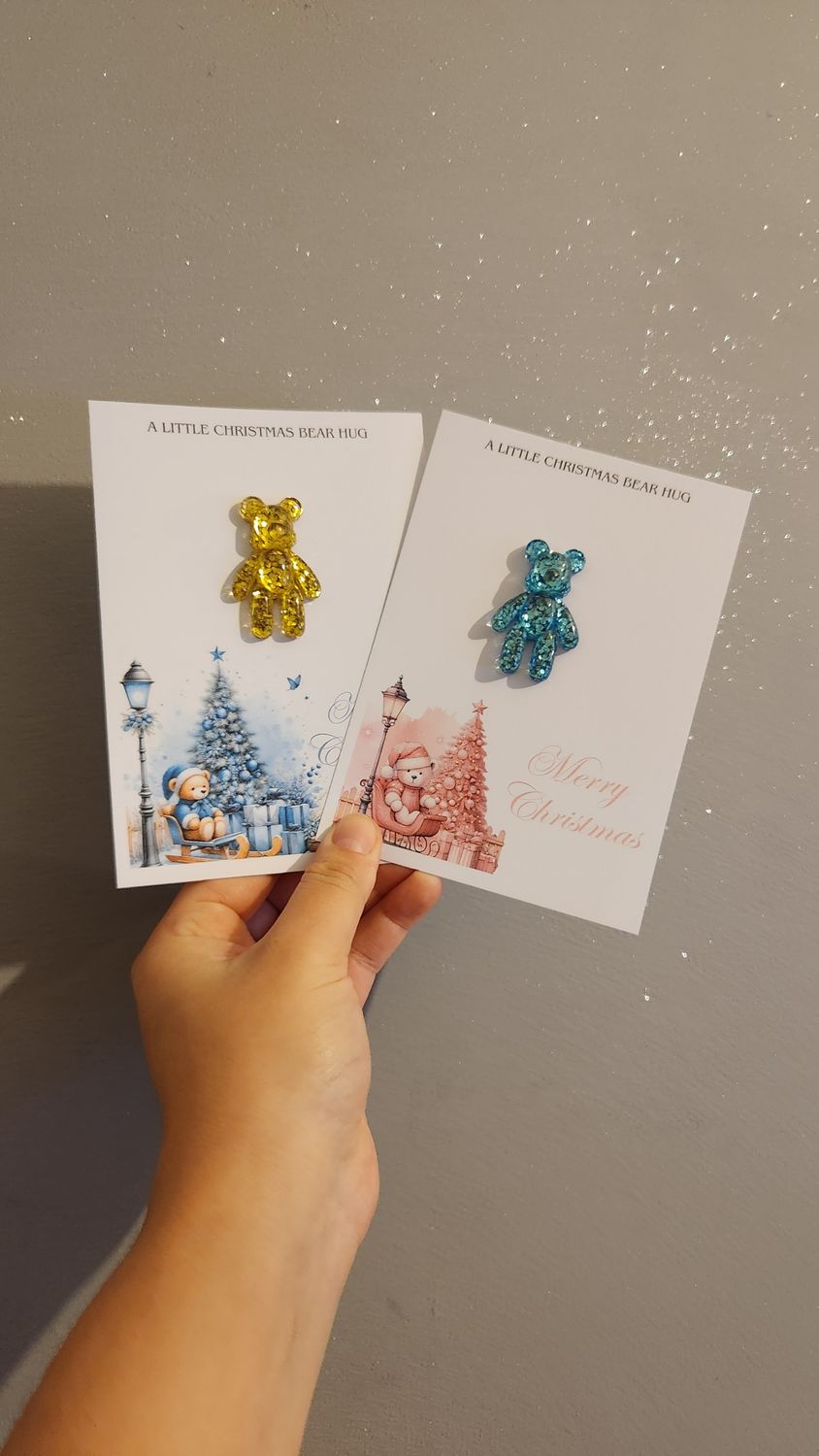 Christmas worry bear hug