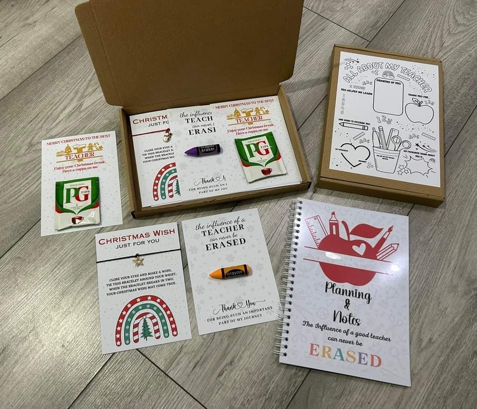Teacher/TA gift box and notebook set