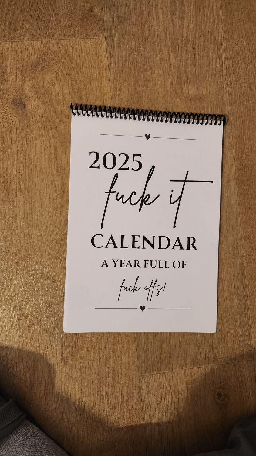 Fuck it calendar 2025