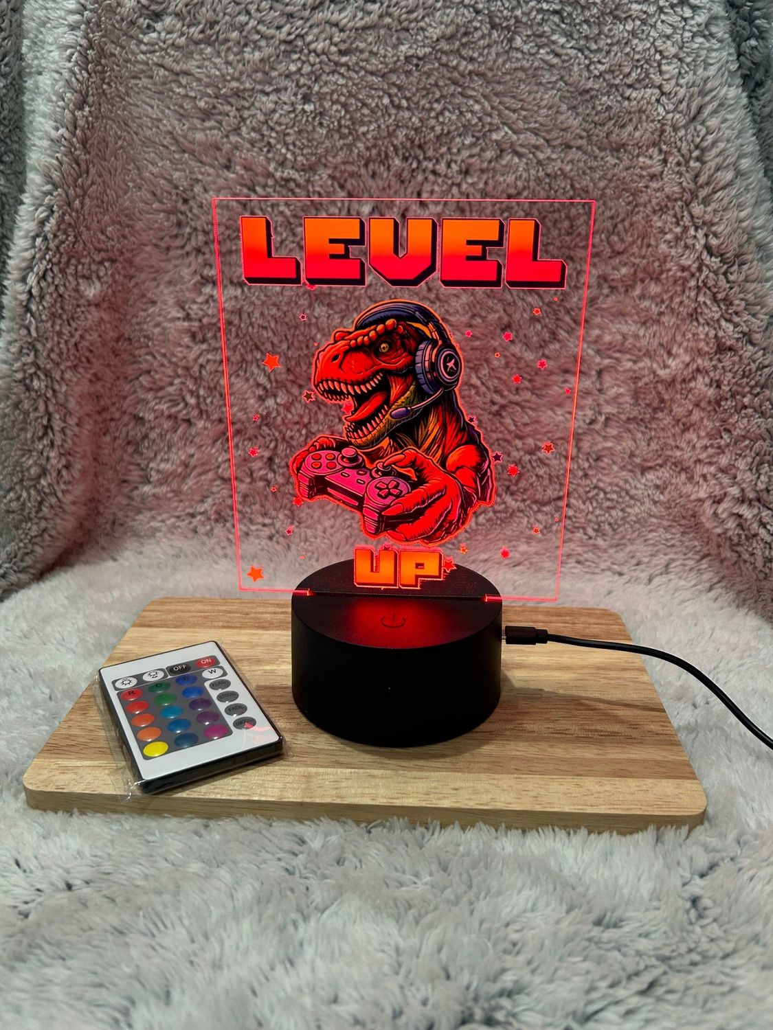 LED UV PRINTED night light Dinosaur