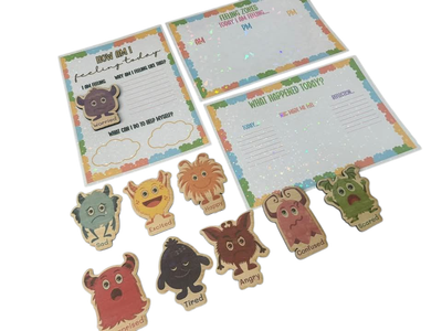 Wooden Emotions Wipeable Activity