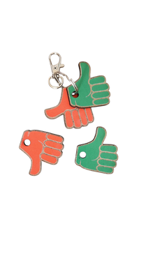 Thumbs up and down communication keying