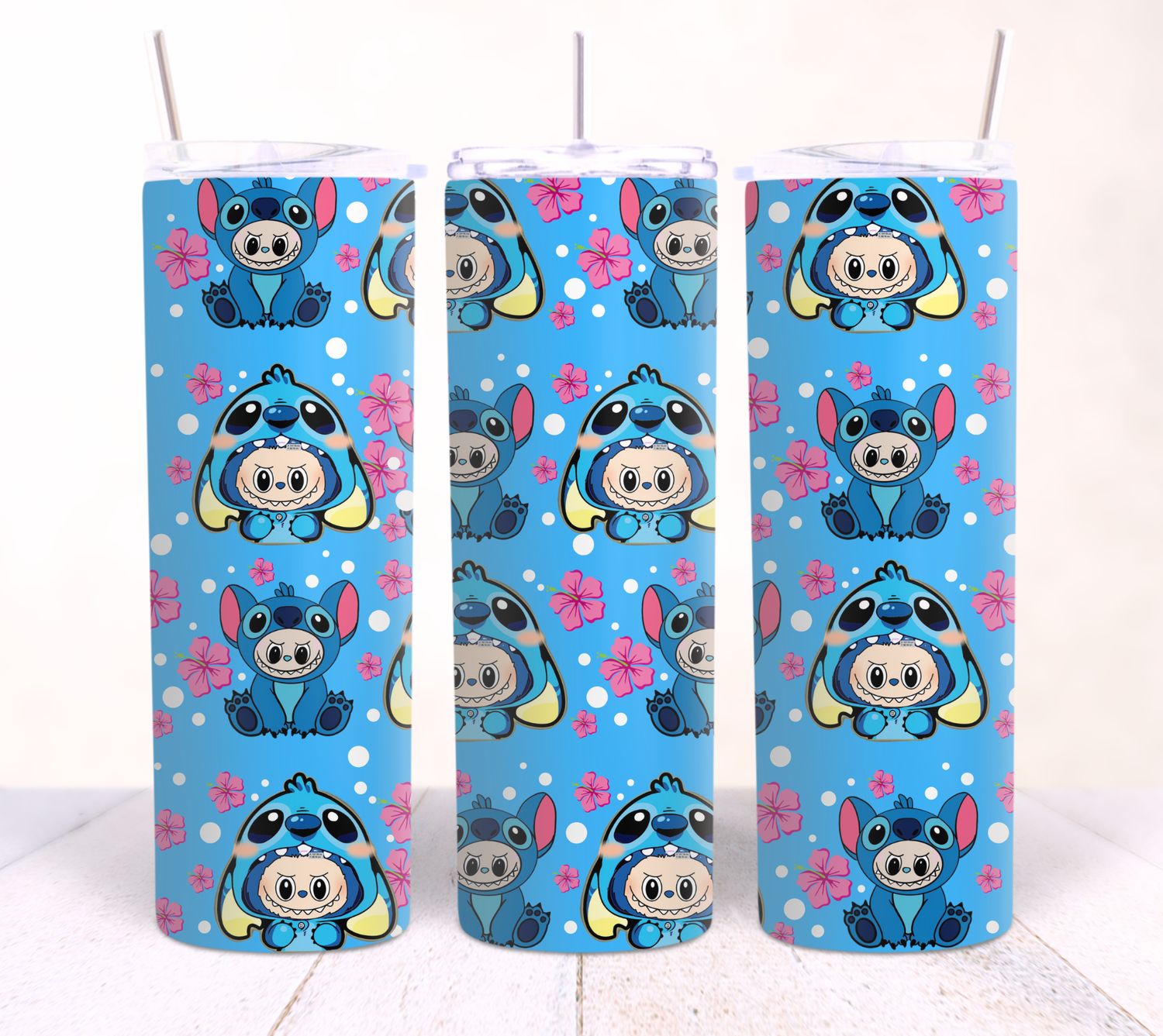 Labubu stitch blue