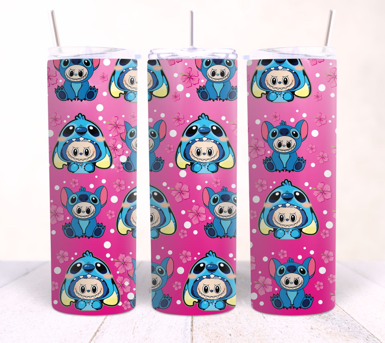 Labubu stitch pink