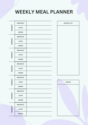 Weekly Meal Planner