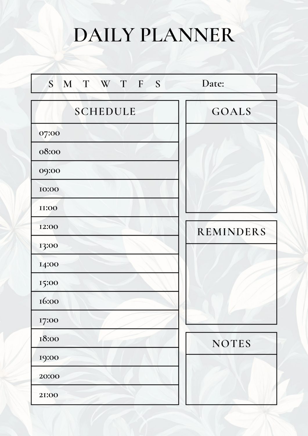 Floral Daily, Weekly, Monthly Planner