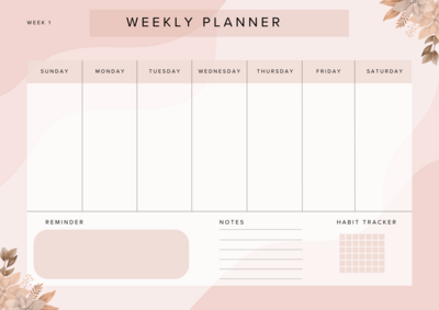 Weekly PDF planner