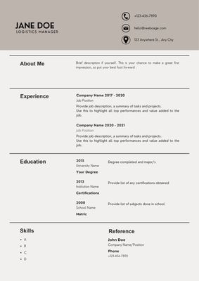 Minimalist Resume