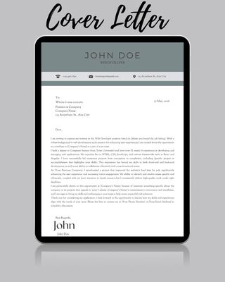 Professional Resume + Cover Letter Template Bundle — Editable, Instant Download