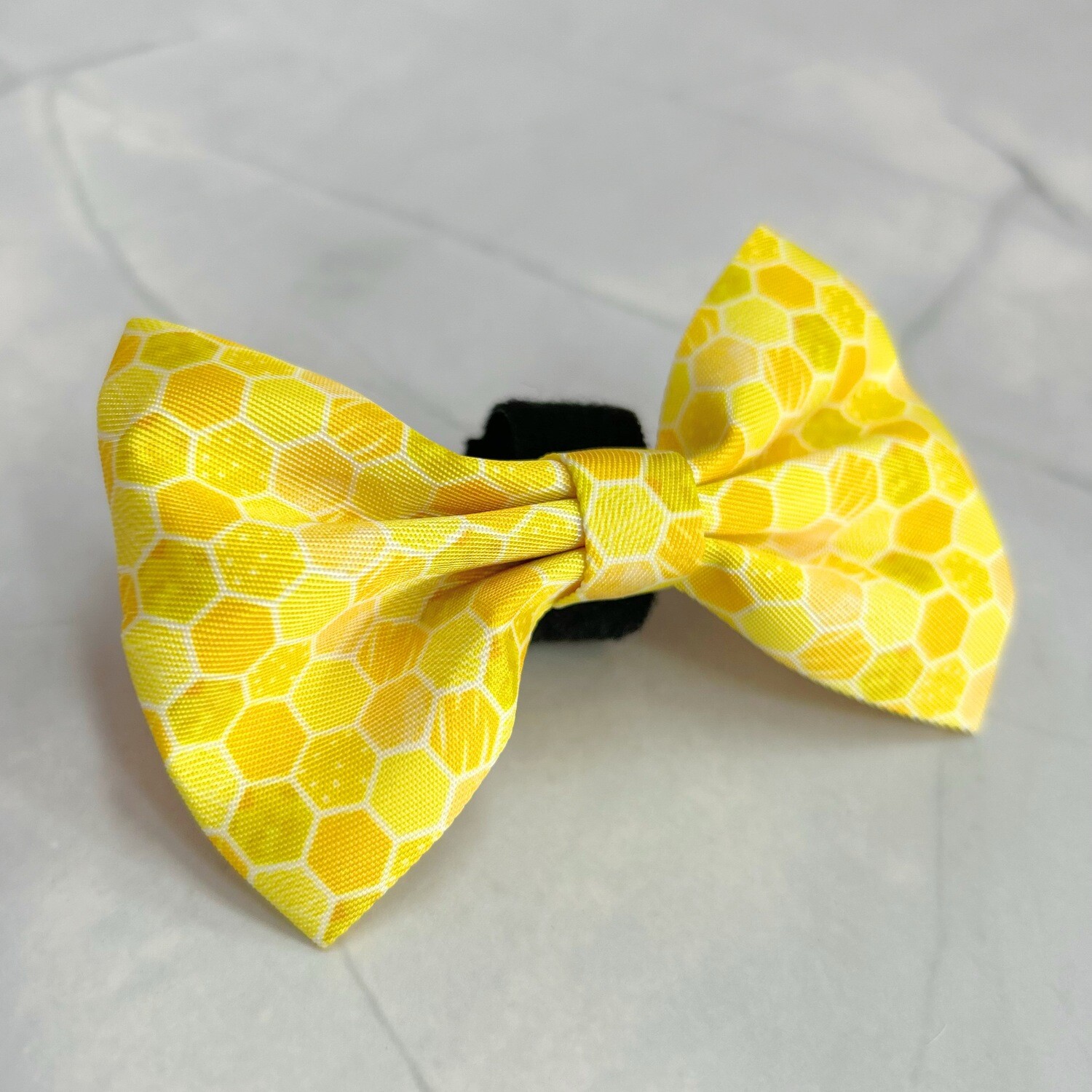 Yellow Honeycomb Bow Tie