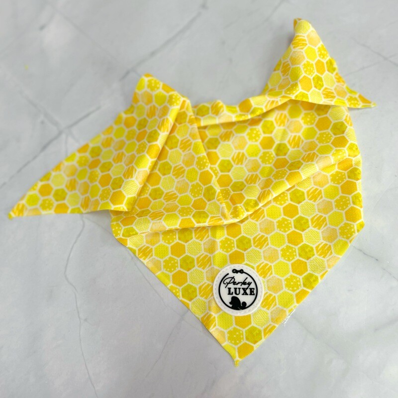 Yellow Honeycomb Bandana