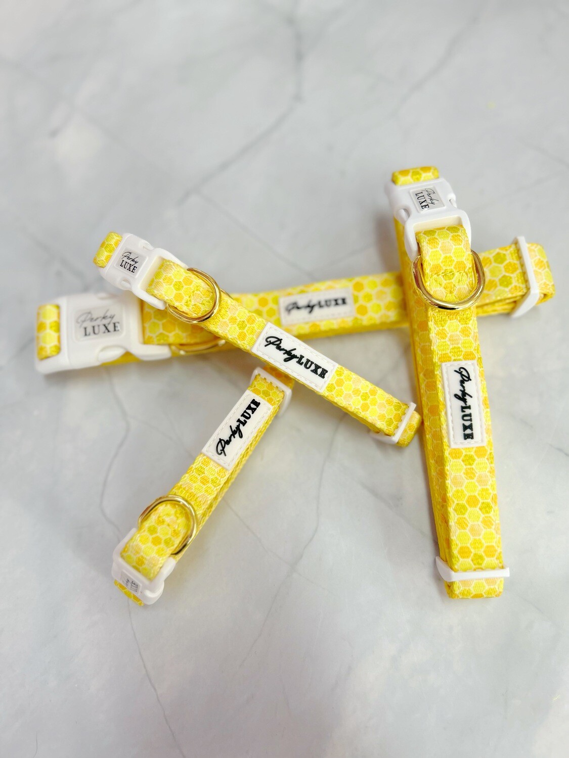Yellow Honeycomb Adjustable Collar