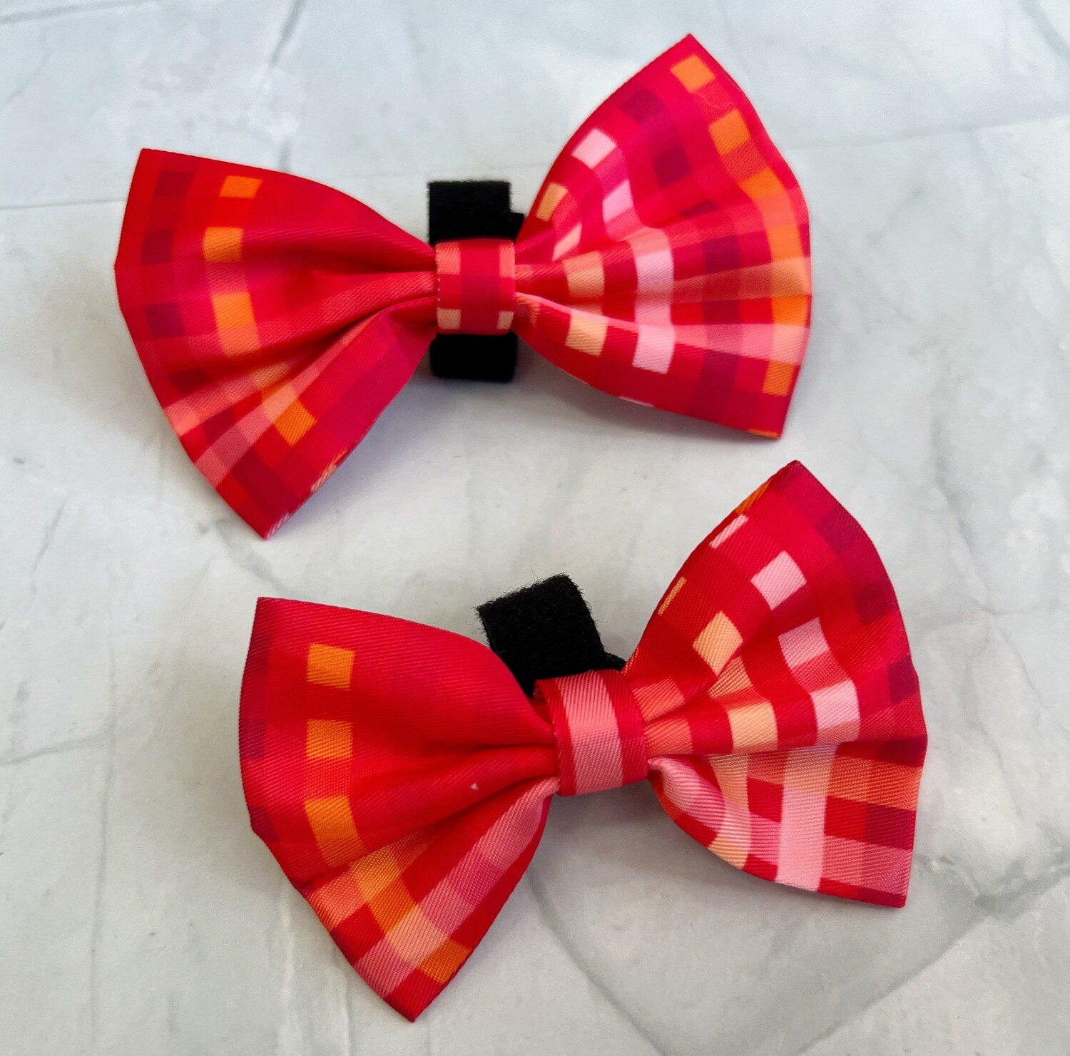 Red Check Bow Tie
