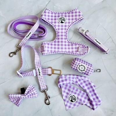 Lilac Gingham Adjustable Harness