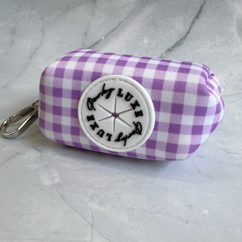 Lilac Gingham Poo Bag