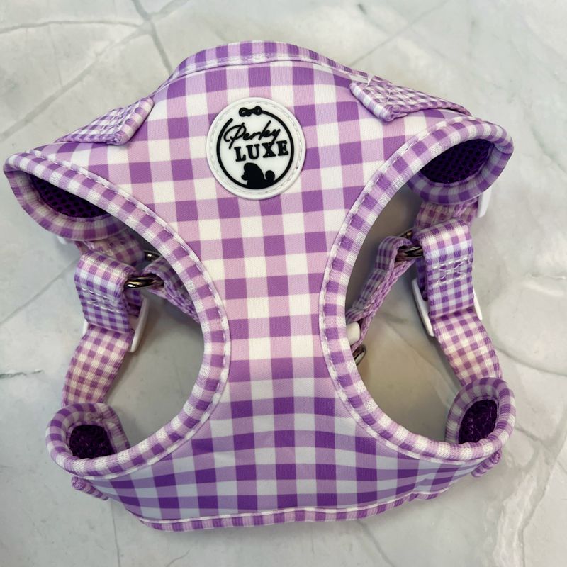 Lilac Gingham Step In Harness