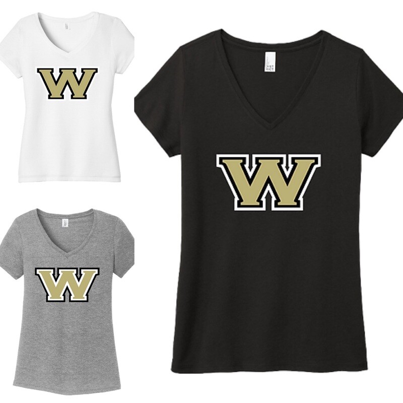 Women&#39;s V Neck Tee &quot;W&quot;