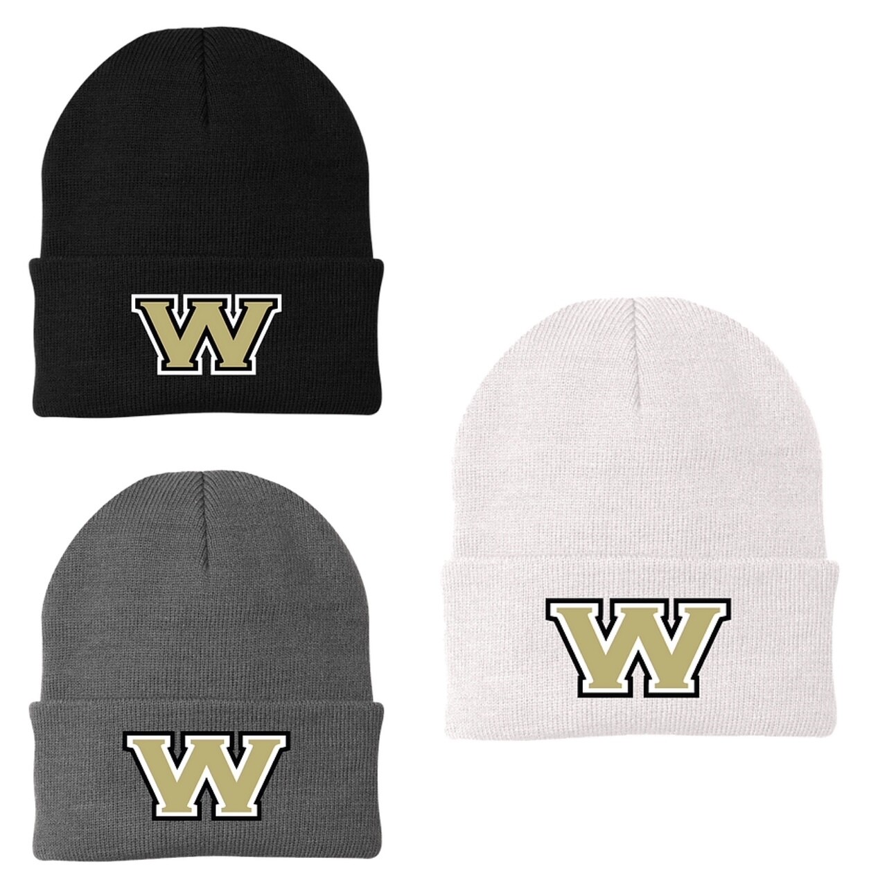 Embroidered Beanie "W"
