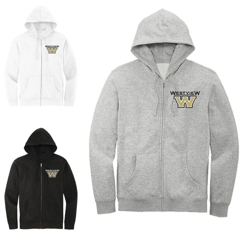 Embroidered Zip Hoodie &quot;Westview&quot;