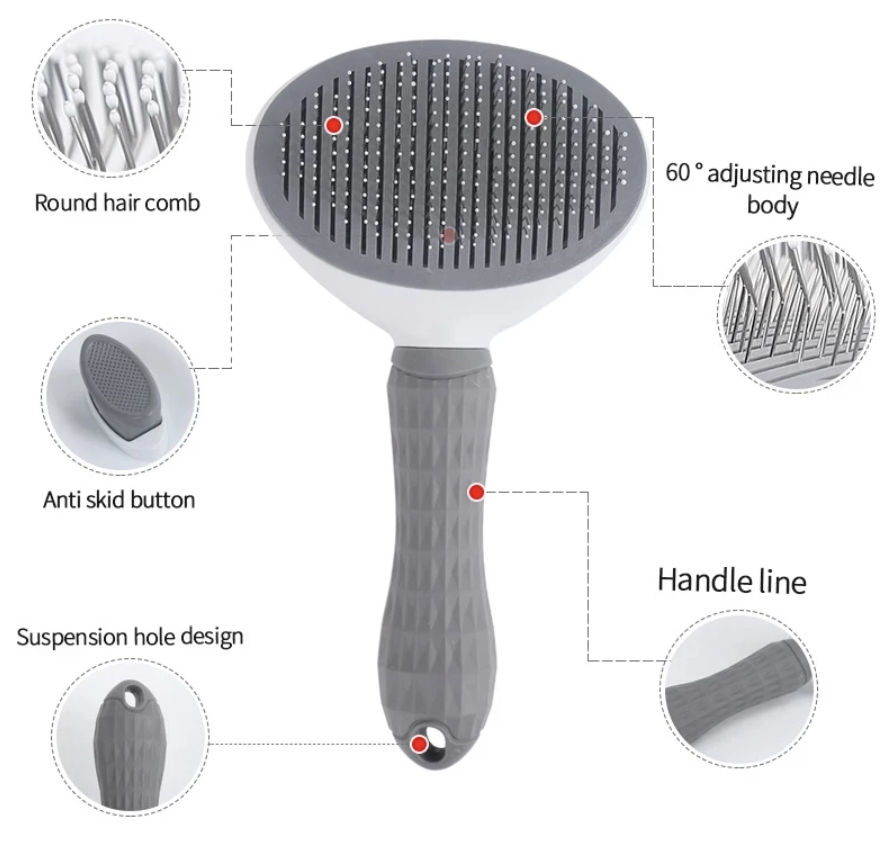 Self-Cleaning Pet Hair Remover Brush