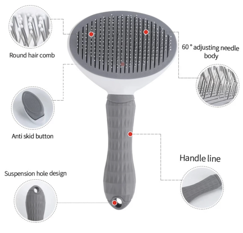 Self-Cleaning Pet Hair Remover Brush