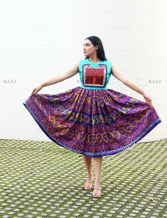 Sleeveless Recycled Vintage Dress