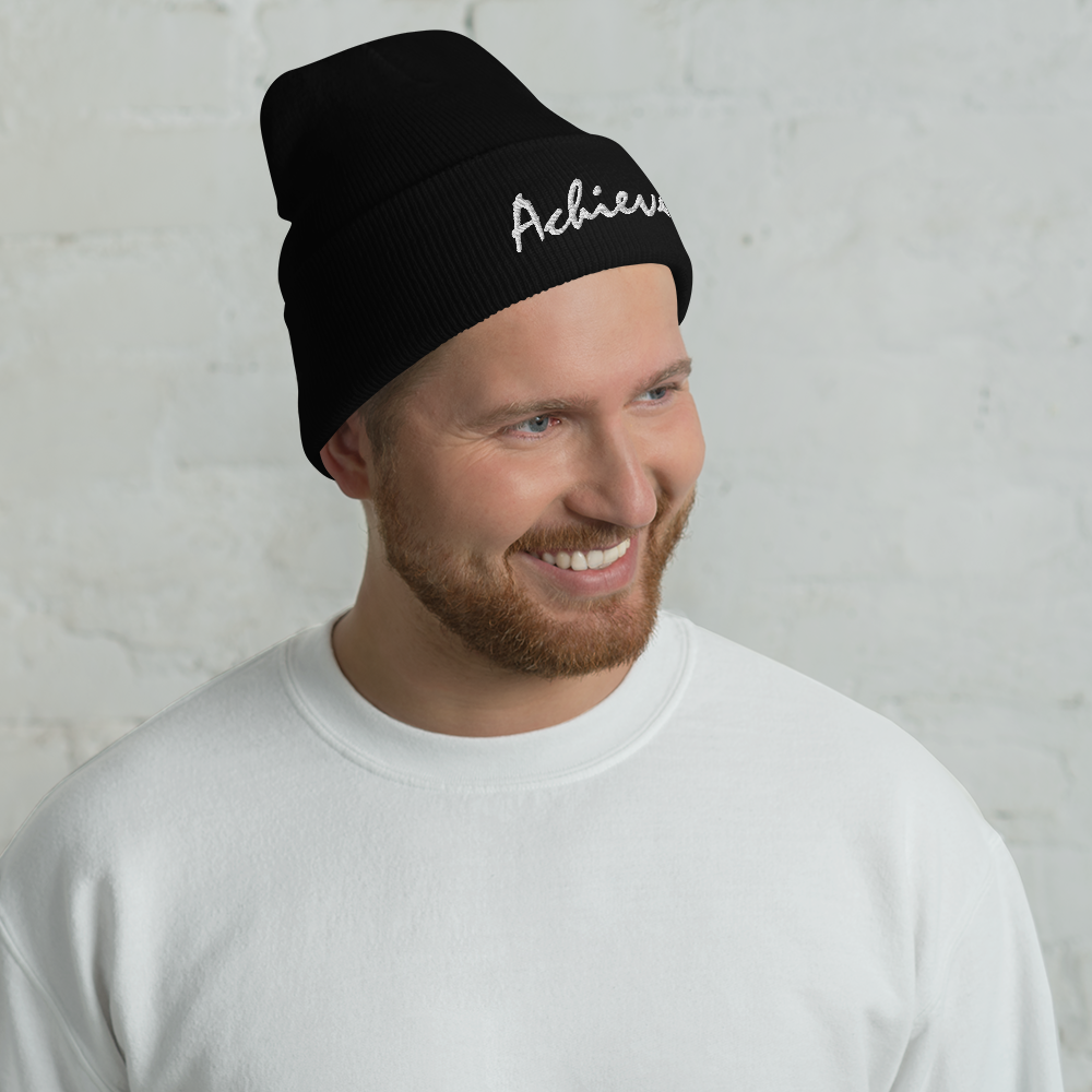 &quot;Achieve.&quot; Cuffed Beanie