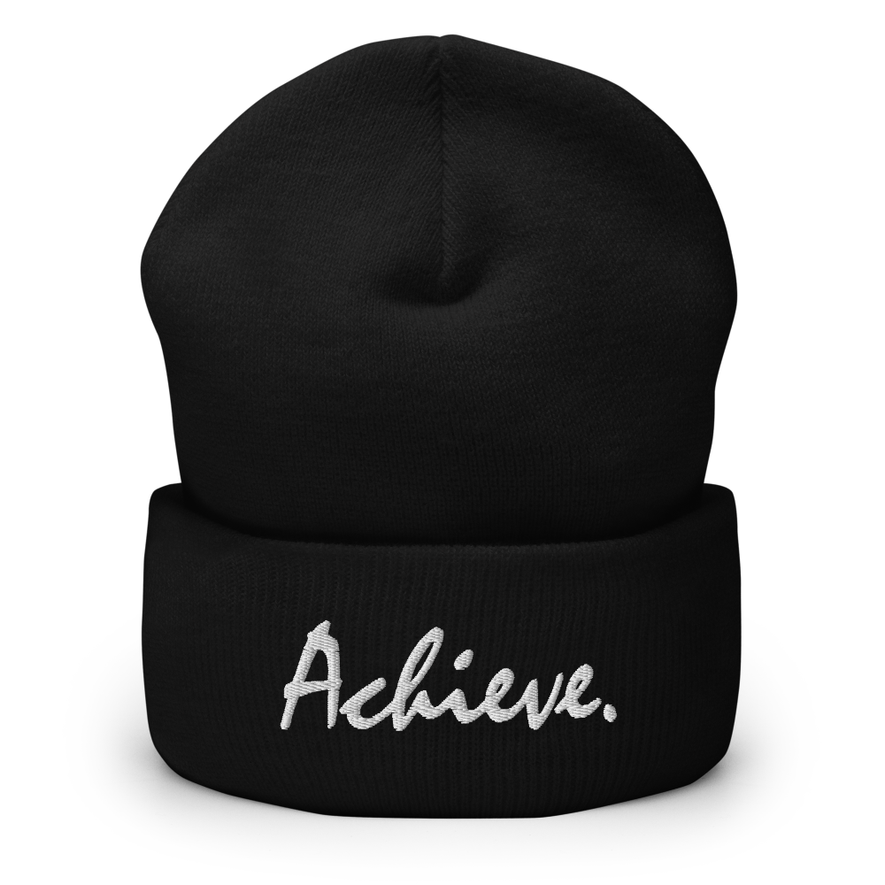 &quot;Achieve.&quot; Cuffed Beanie