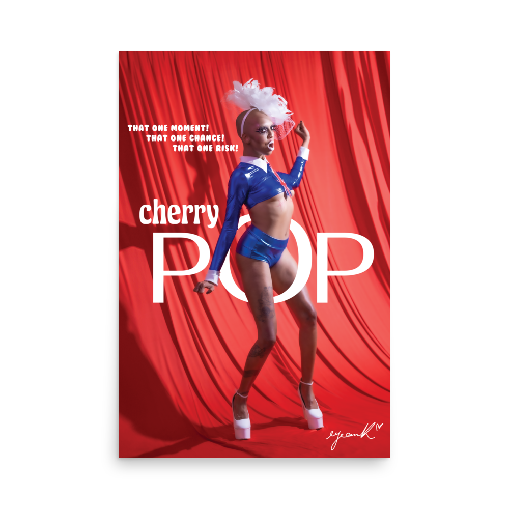 eyeamki CHERRY POP Signed Poster 24&quot; x 36&quot;
